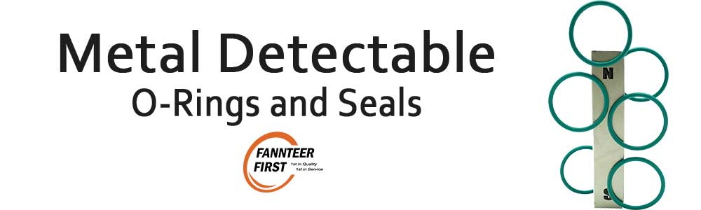 metal detectable, O-rings and seals